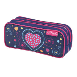 Double pencil pouch Blue Heart...