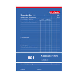 Cash report pad A5 501