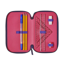 Double pencil case 23 pieces,...