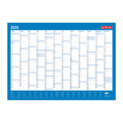 Wall planner wipeable 2020