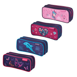 Double pencil pouch, 4 motifs...