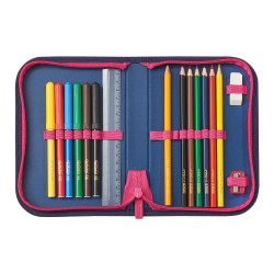 Pencil case Stars open, interi...