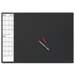 Desk pad 63x50 cm black with c...