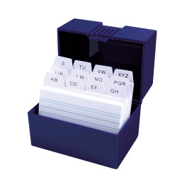 Index card box A8 blue, open w...