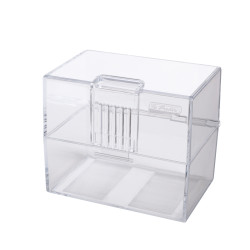 Index card box A8 transparent