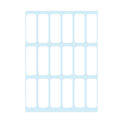 Büroetiketten weiß 12 x 34 mm