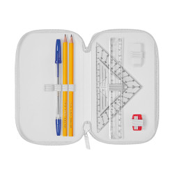 Double pencil case compartment...