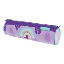 Pencil pouch round, Rainbow Fe...