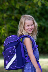 Schoolbag, girl side glance