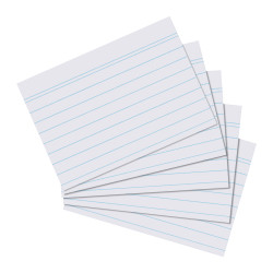 Index card A6 ruled white, 5 p...