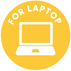 For Laptop, schoolbag Icon EN
