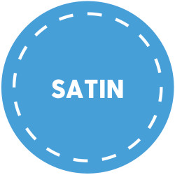 Satin, schoolbag Icon DE/EN