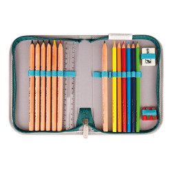 Pencil case 16 pcs. Heavy Meta...