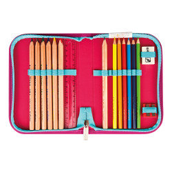 Pencil case 16 pcs. Pink Stars...