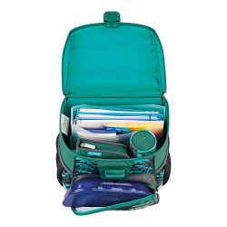 Schoolbag Loop Green Rex, open...