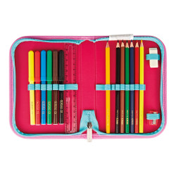 Pencil case 16 pcs. Pink Bubbl...