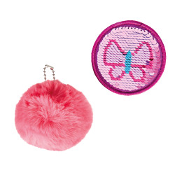 Application and pompom pink, T...