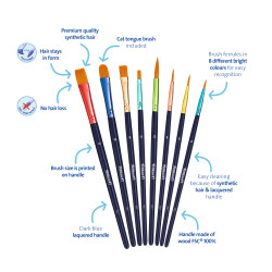 Premium school brushes with ke...