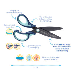 Scissors griffix left, blue, r...