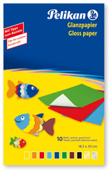 Glossy papers, gummed