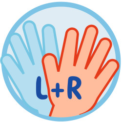 Icon blue handedness - right/l...