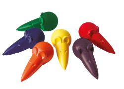 Mouse-shaped wax crayons, 6 co...