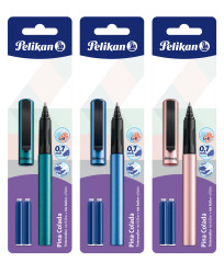 Pelikan Pina Colada Stylo roller Bleu + 1 cartouche d'encre 821186