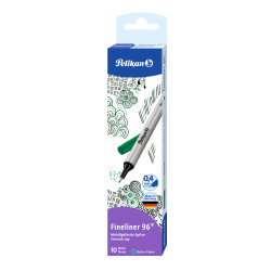 Fineliner 96 green, 10 pieces...